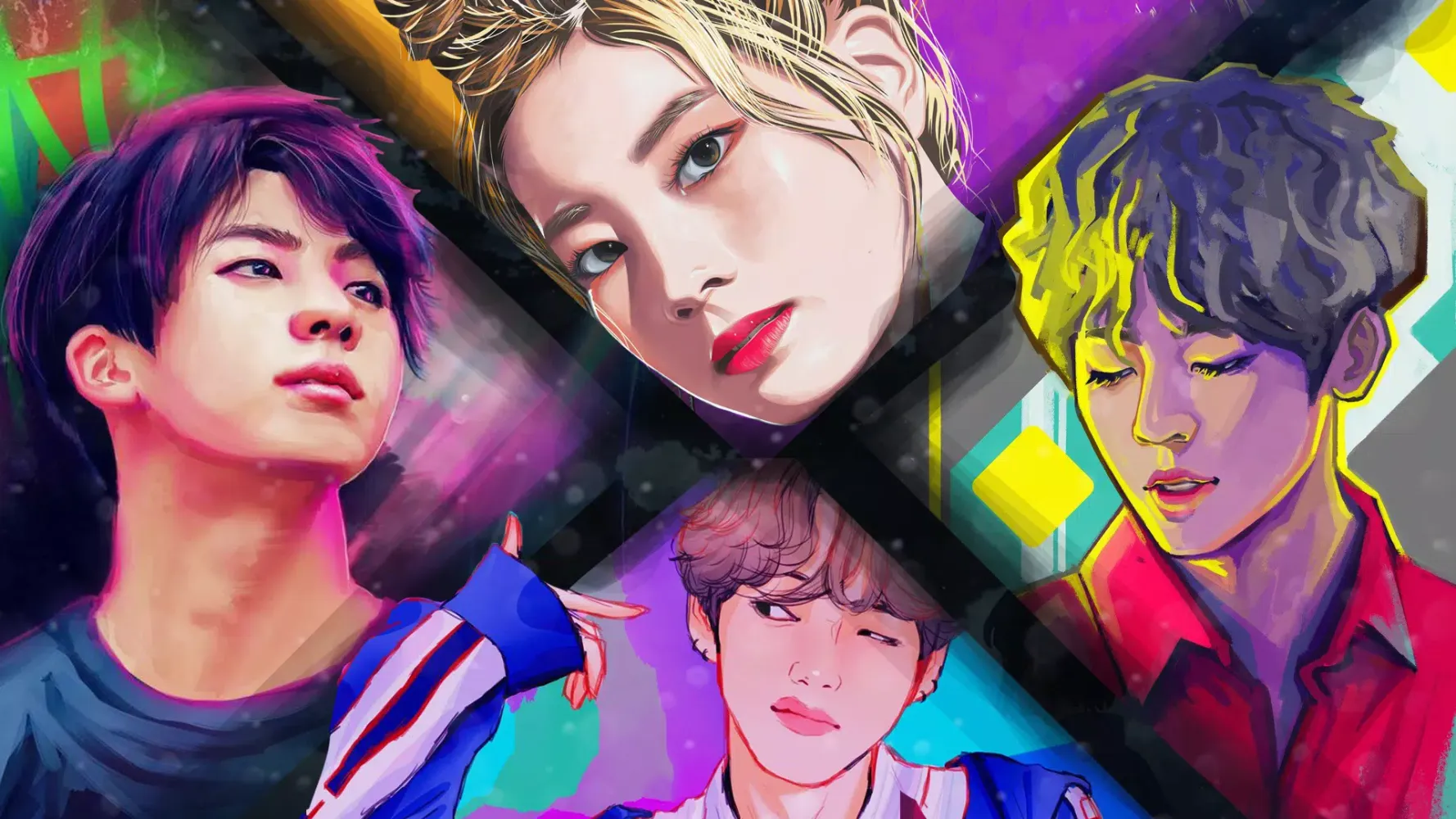 Kpop Paint by Numbers BT21 Screenshots