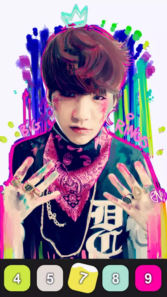 Kpop Paint by Numbers BT21 Screenshots