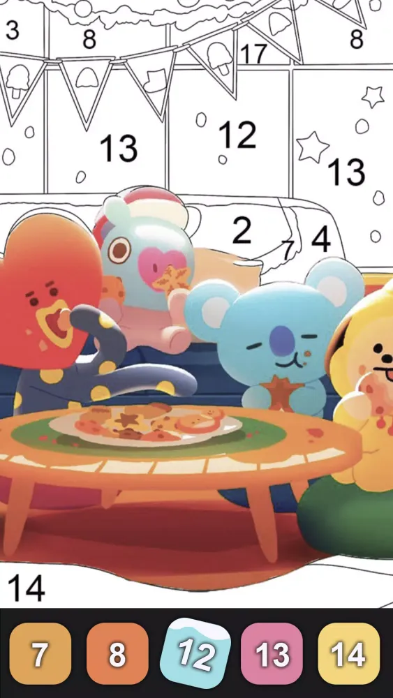 Kpop Paint by Numbers BT21 Screenshots