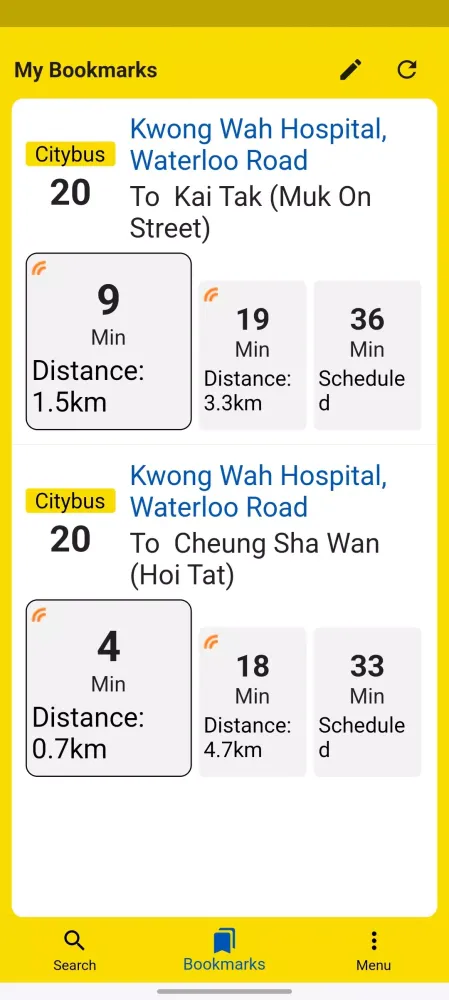 Tangkapan skrin Citybus Lite