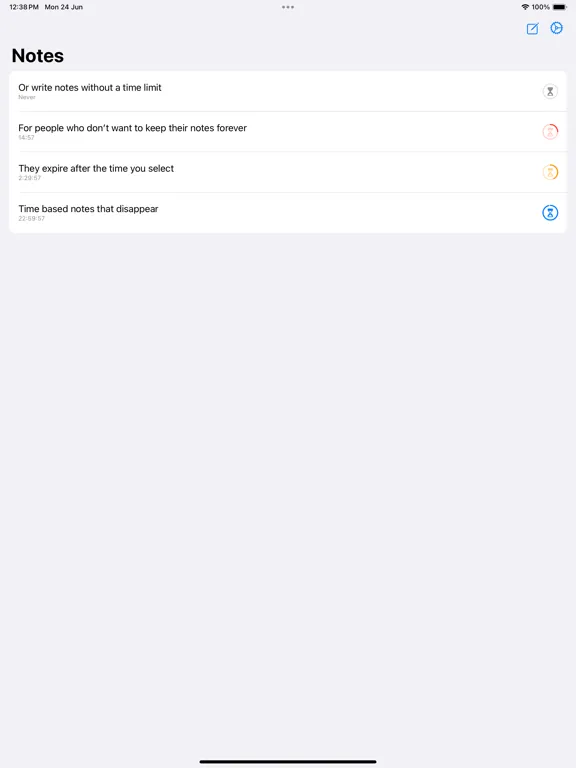 Скриншоты Disappearing Notes iPad 