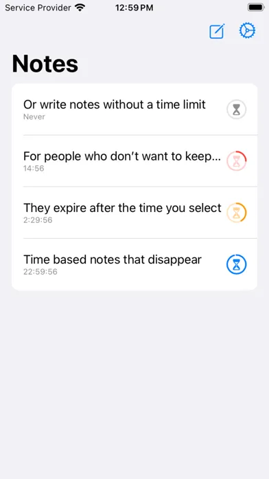 Скриншоты Disappearing Notes