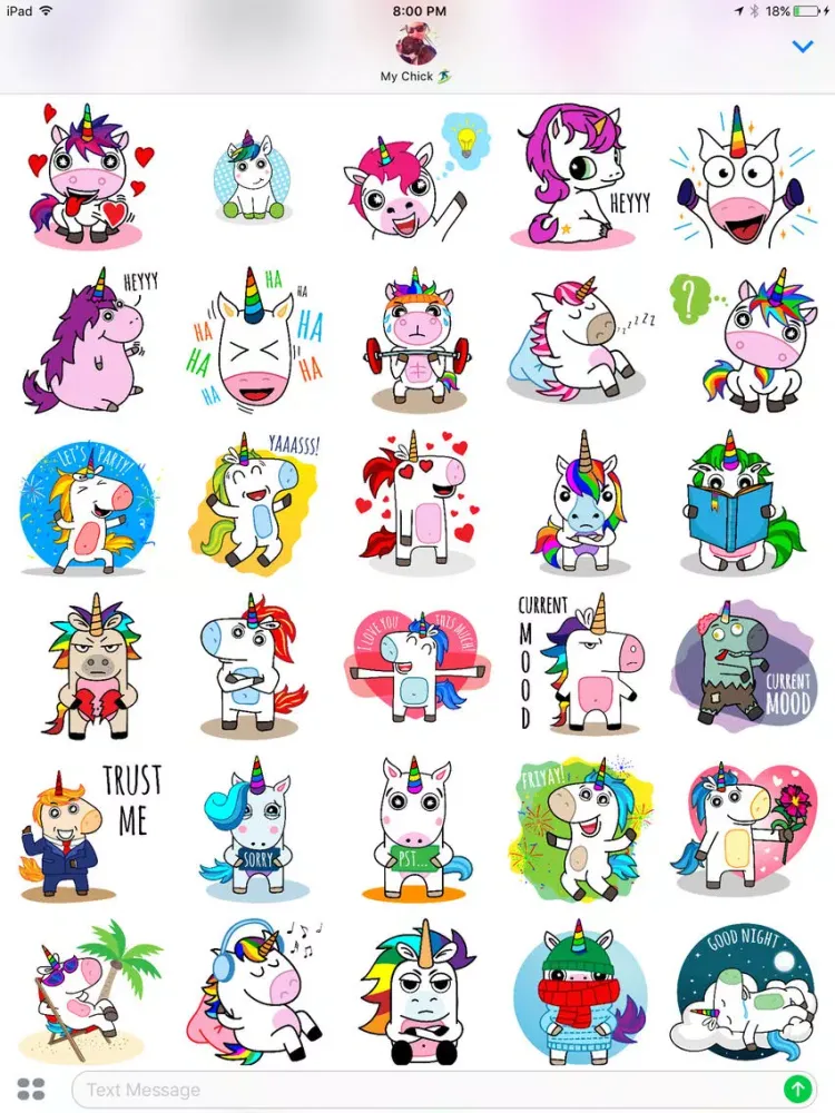 UnicornEMOJI - Magical Stickers Friends & More iPad  Screenshots
