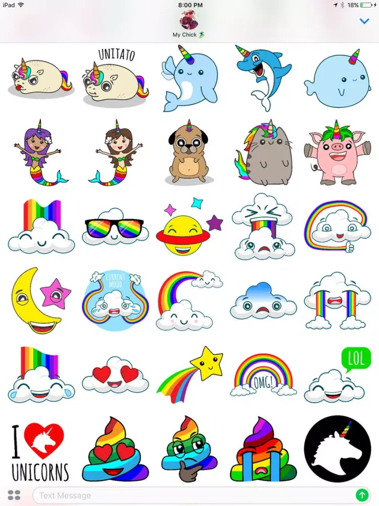 UnicornEMOJI - Magical Stickers Friends & More iPad  Screenshots