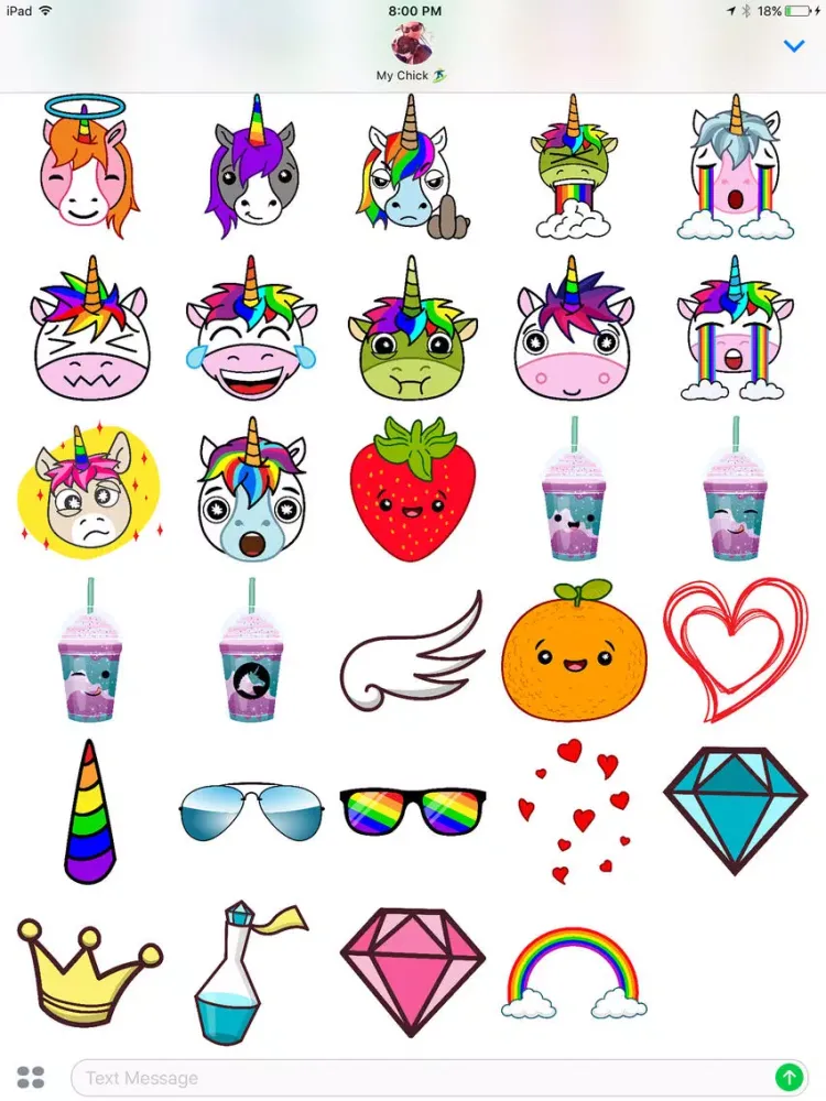 UnicornEMOJI - Magical Stickers Friends & More iPad  Screenshots