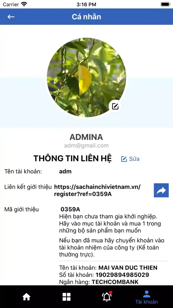 Tangkapan layar Sacha Inchi