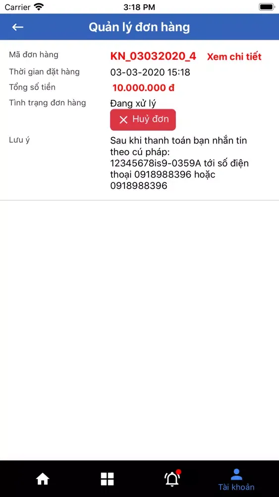 Tangkapan layar Sacha Inchi