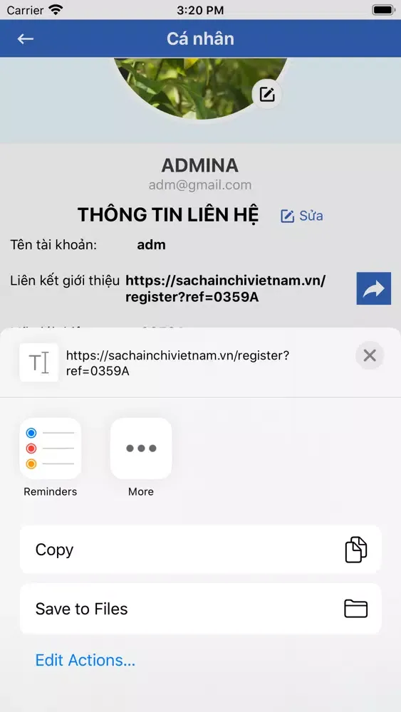 Tangkapan layar Sacha Inchi