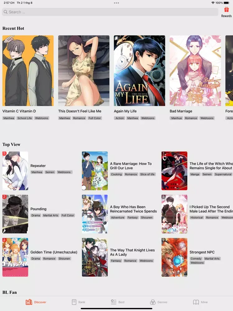 Screenshot di Manga Reader: Comic & Webtoons iPad 