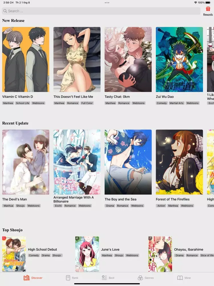 Screenshot di Manga Reader: Comic & Webtoons iPad 