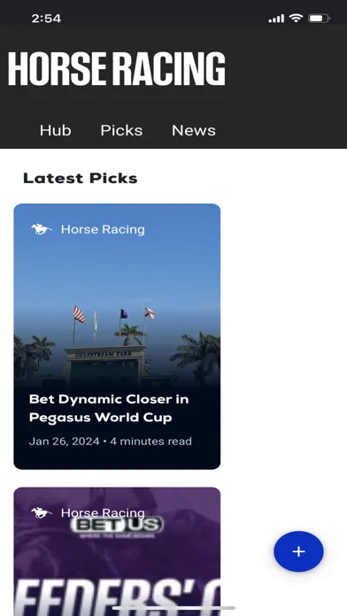 Zrzuty ekranu BetUS HORSE-RACING