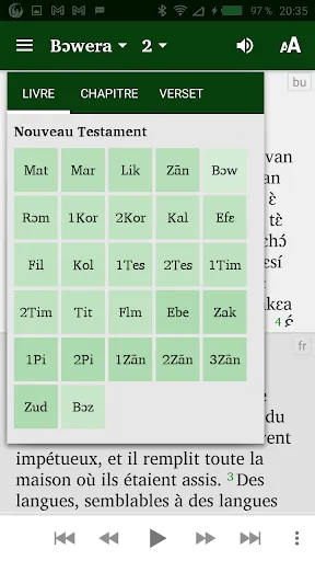 Zrzuty ekranu Buamu Laa Nouveau Testament