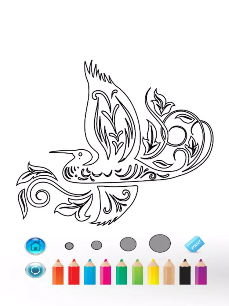 First Bird Book Coloring kids & toddlers educational iPad  Ekran Görüntüleri