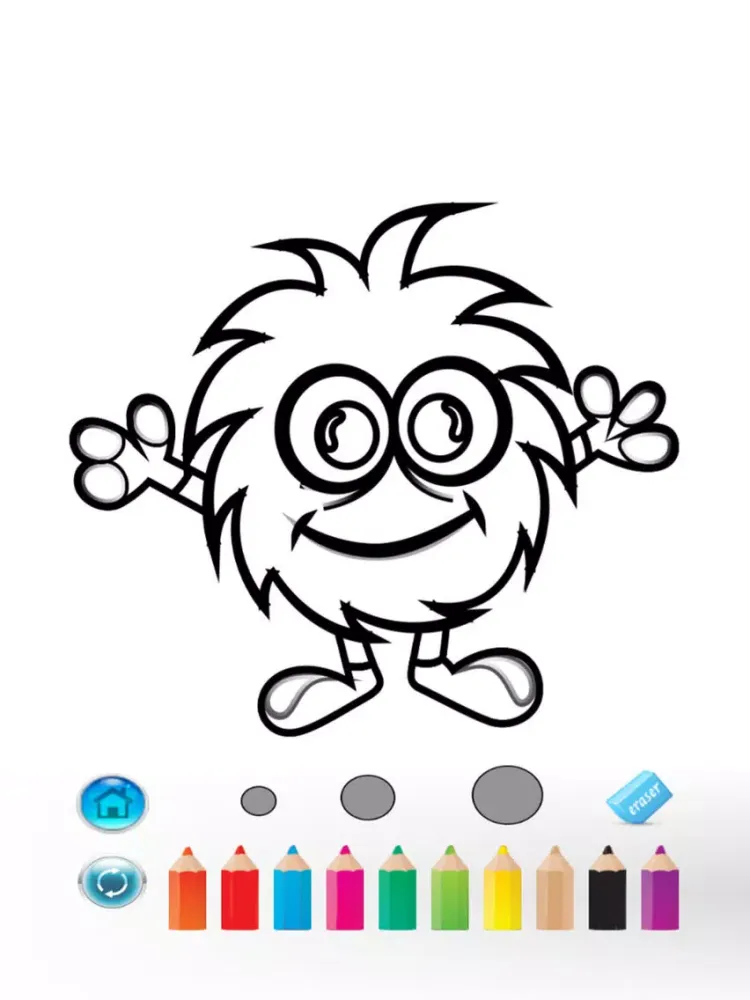ภาพหน้าจอของ Monster Coloring Book - finger painting fantasy games iPad 