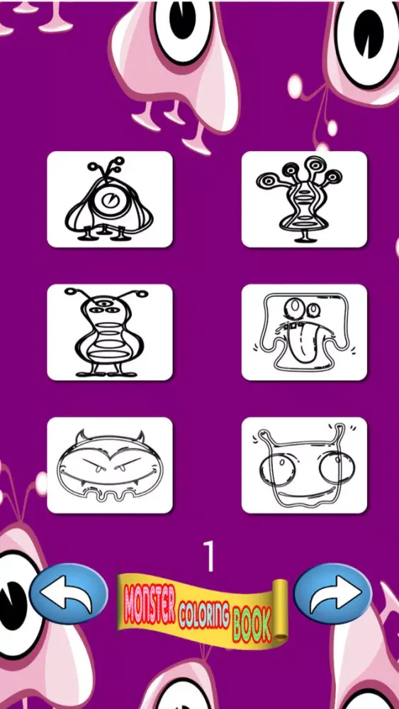 ภาพหน้าจอของ Monster Coloring Book - finger painting fantasy games