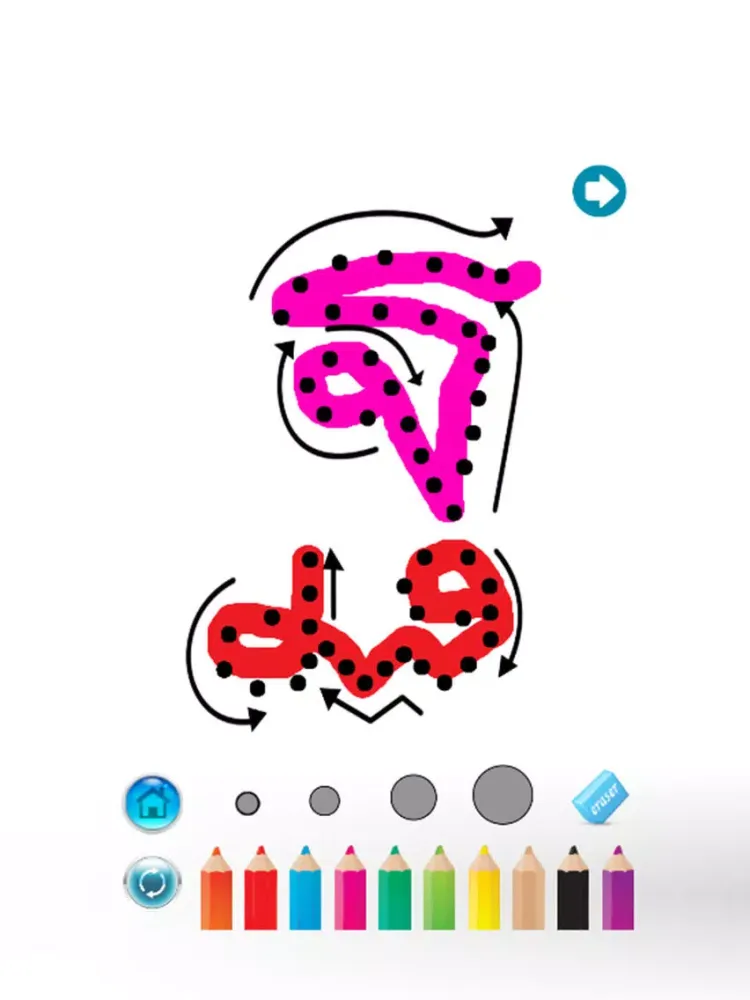 Zrzuty ekranu Thai alphabet writing practical connect the dot iPad 