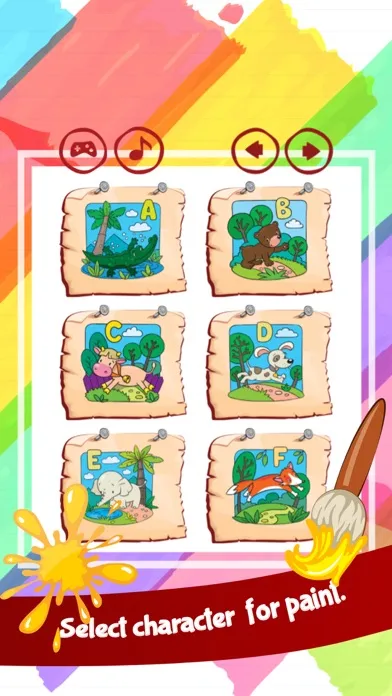Animals alphabet Coloring Book Screenshots