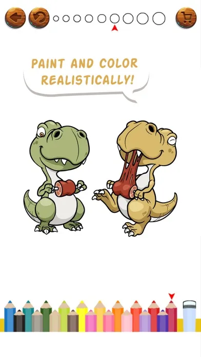 Zrzuty ekranu Cute Dinosaur Coloring Book