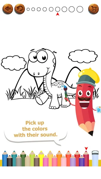 Zrzuty ekranu Cute Dinosaur Coloring Book