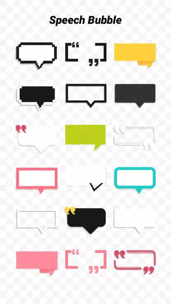 Bubble (speech bubbles with fonts, pixel, design) 스크린샷