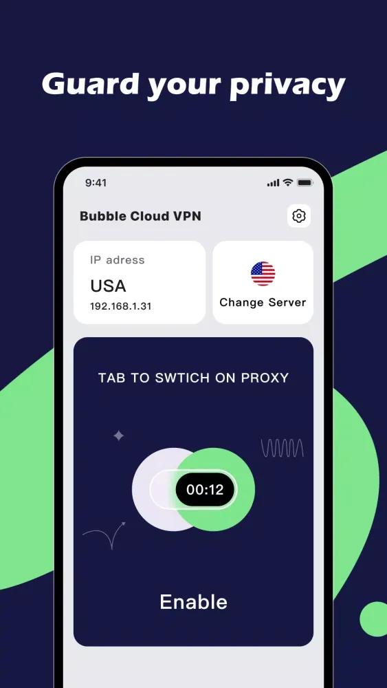 Bubble Cloud VPN Screenshots