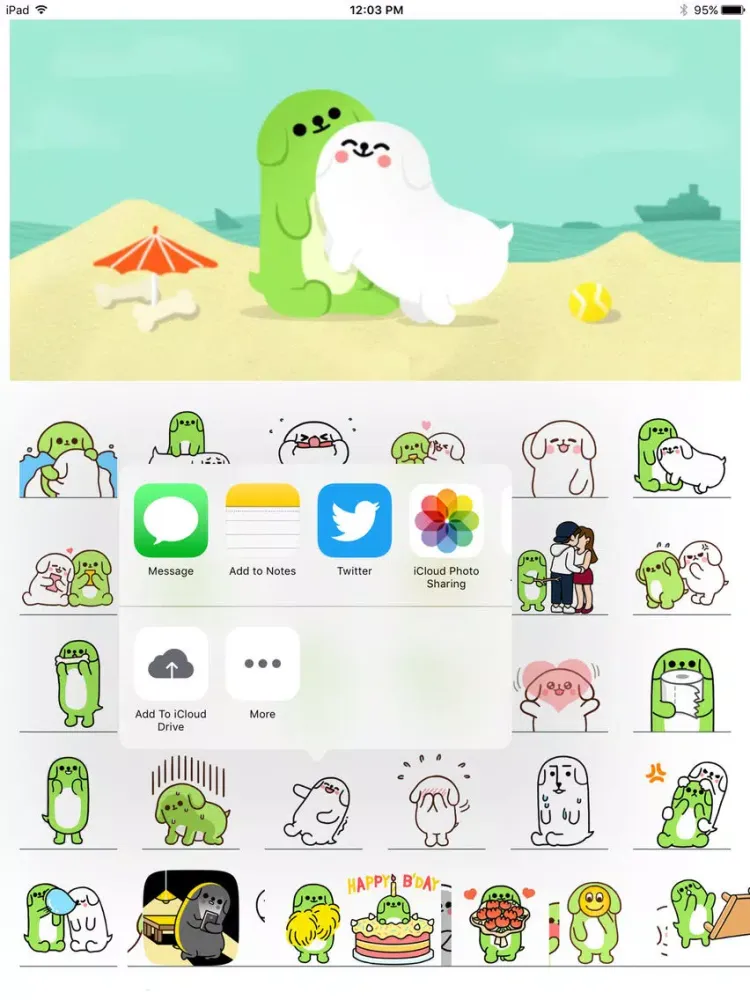 Zrzuty ekranu Bubbledogmoji iPad 