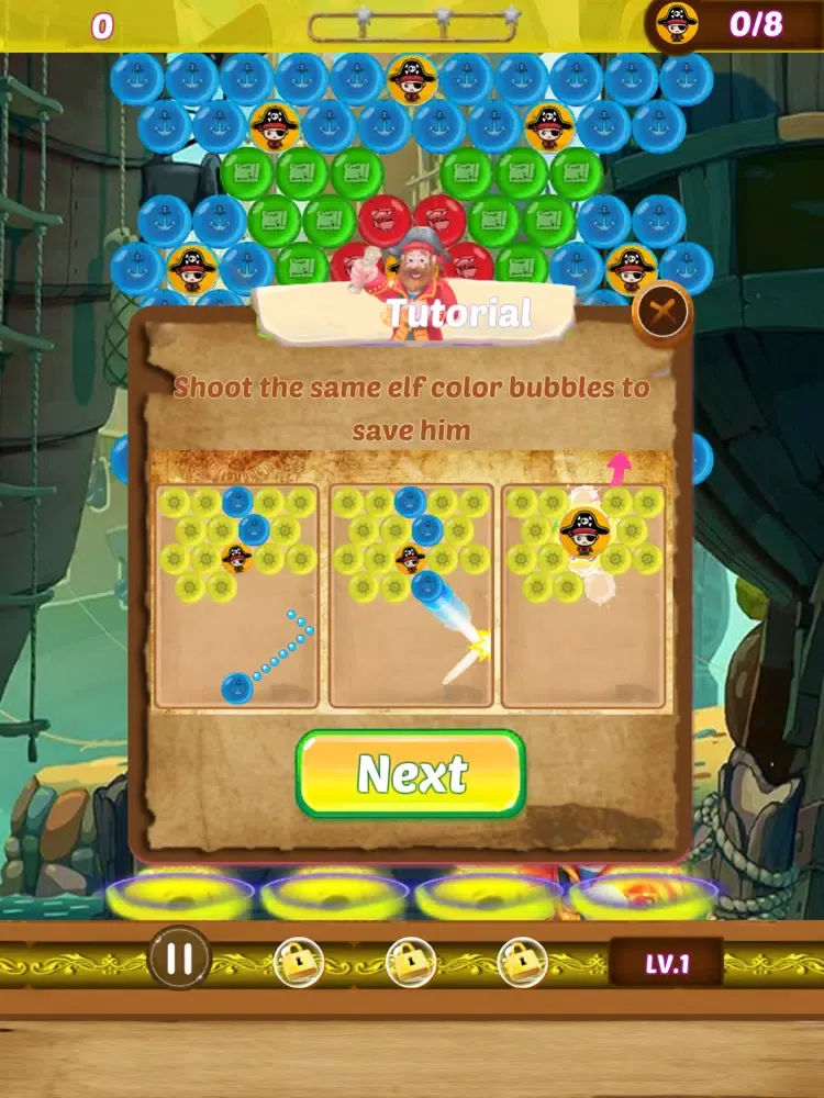Bubble Shooter - Pirate Rescue iPad  Screenshots