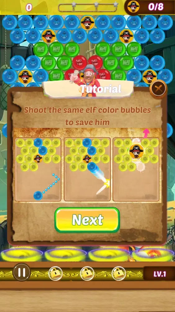 Bubble Shooter - Pirate Rescue Screenshots