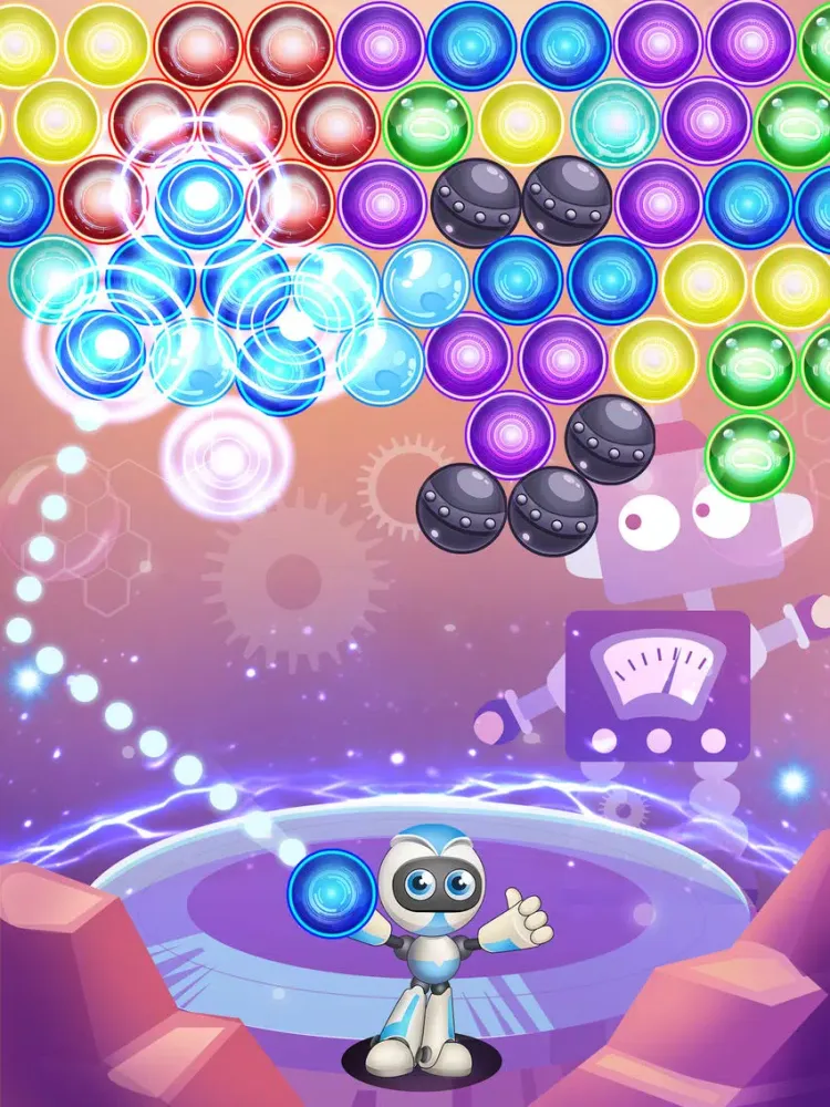 Robots Rescue : Bubble Blast iPad  스크린샷