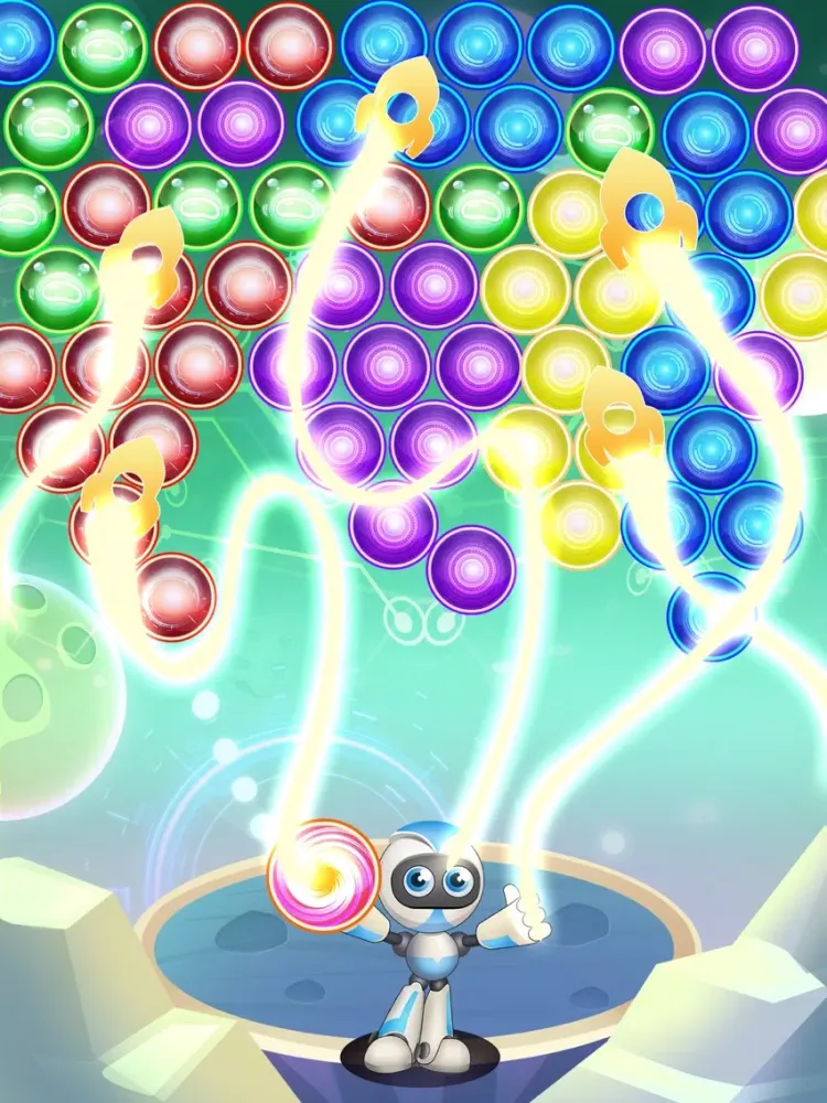 Robots Rescue : Bubble Blast iPad  스크린샷