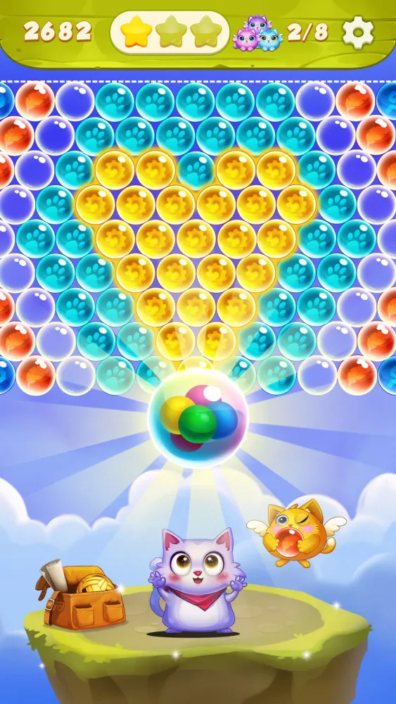 Capturas de tela do Bubble Cat Shooter