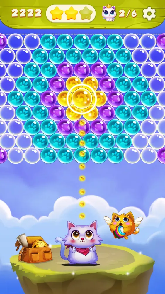 Capturas de tela do Bubble Cat Shooter