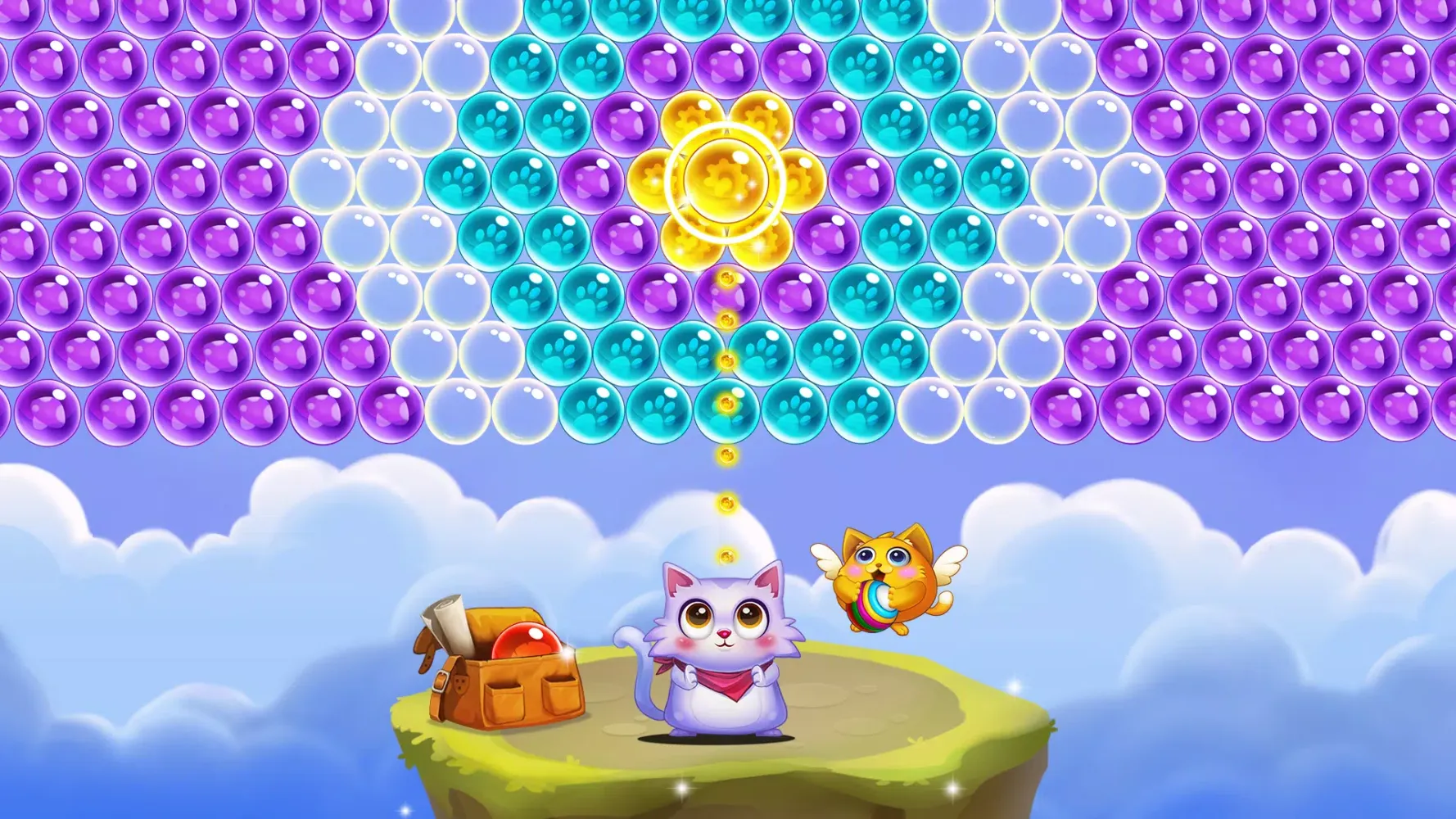 Capturas de tela do Bubble Cat Shooter