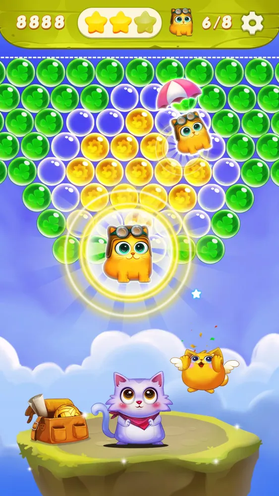 Capturas de tela do Bubble Cat Shooter