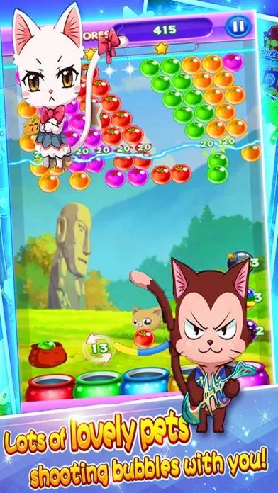 Cat Shoot Ball - Bubble Fruit应用截图
