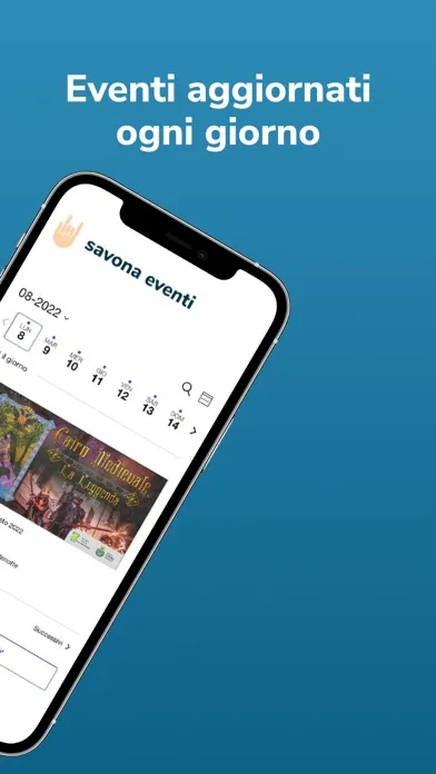 Tangkapan skrin Savona Eventi