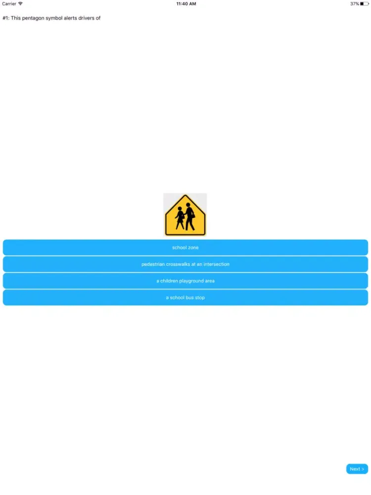 Tangkapan layar Georgia DMV Permit Exam Prep iPad 