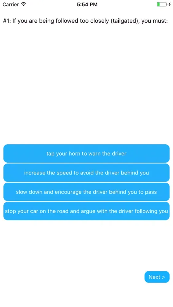 Indiana DMV Permit Exam Prep Screenshots
