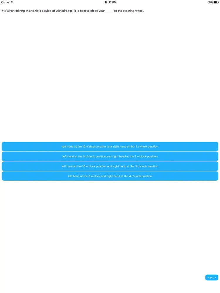 Maine DMV Permit Exam Prep iPad  Screenshots