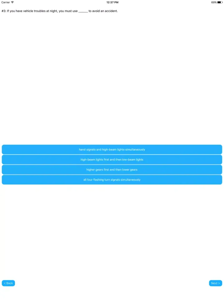 Maine DMV Permit Exam Prep iPad  Screenshots