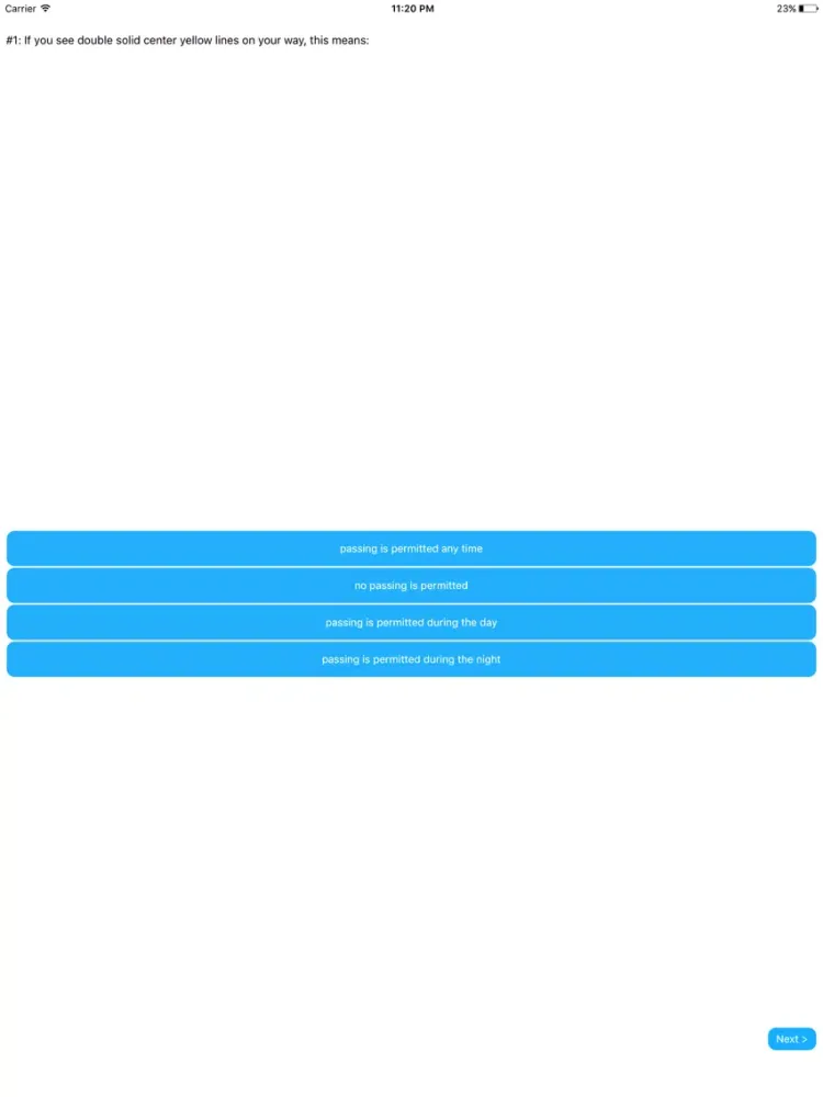 Montana DMV Permit Exam Prep iPad  스크린샷