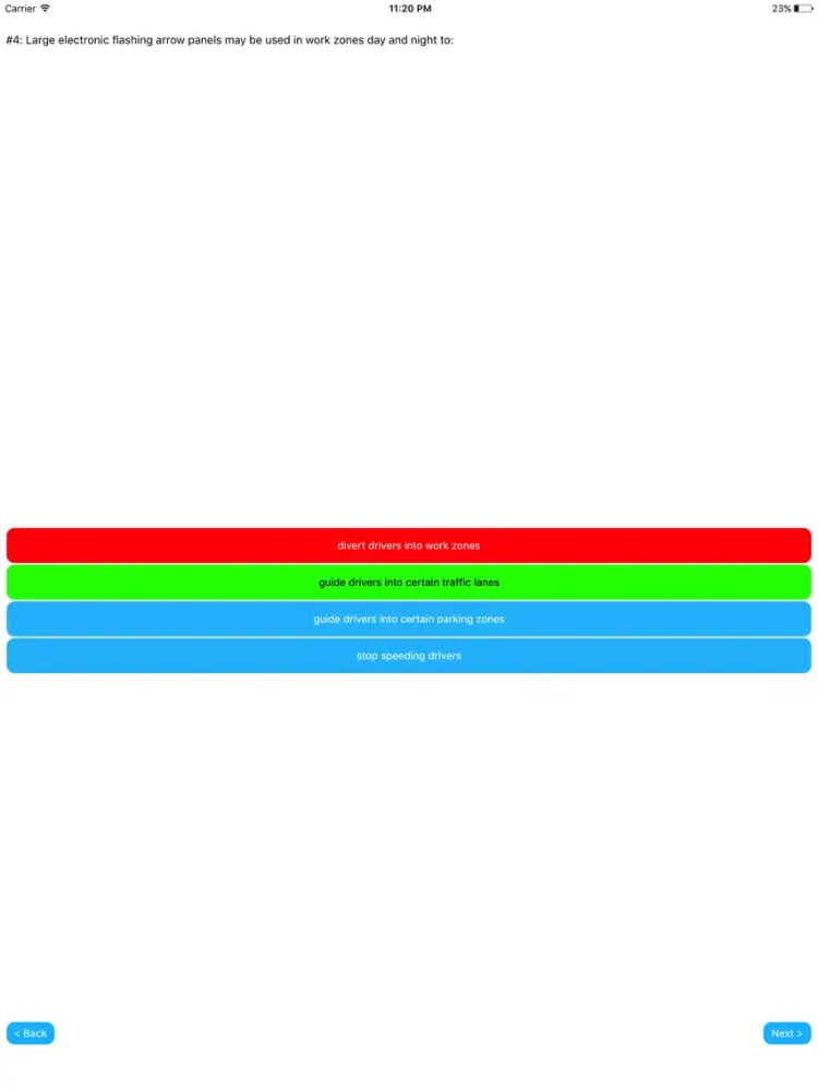 Montana DMV Permit Exam Prep iPad  스크린샷