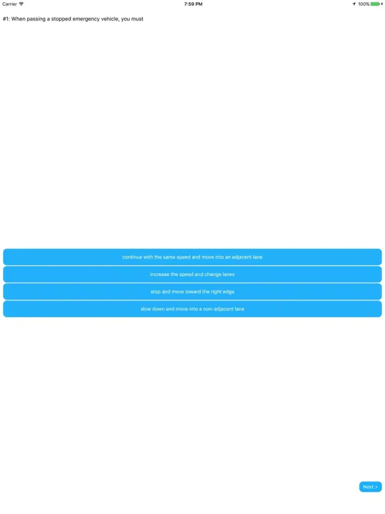 Ohio DMV Permit Practice Exams iPad  Screenshots