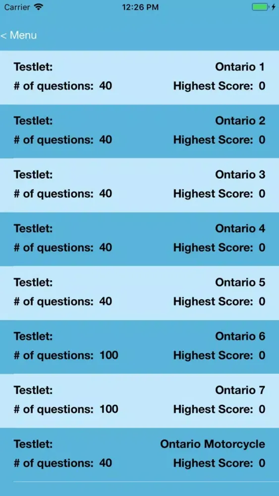 Ontario G1 Driving Test 2022 Screenshots