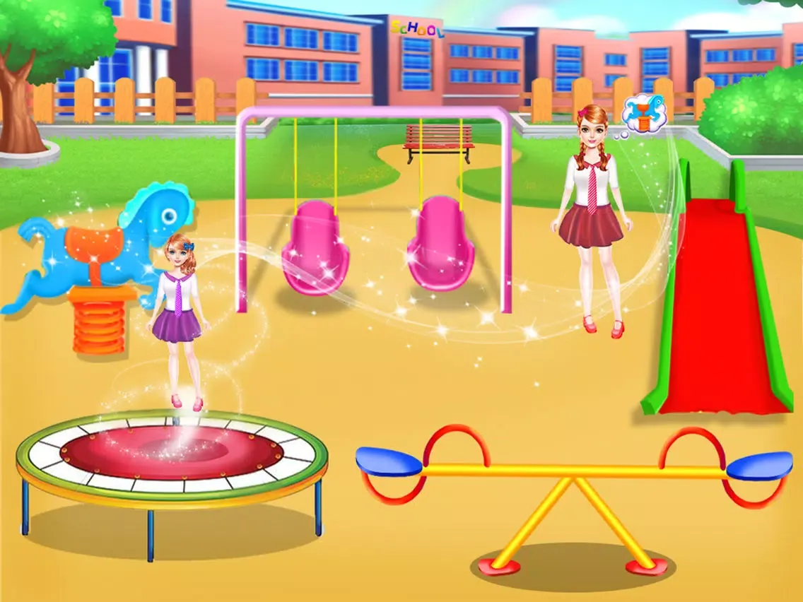 Twins sisters school day fun iPad  Screenshots
