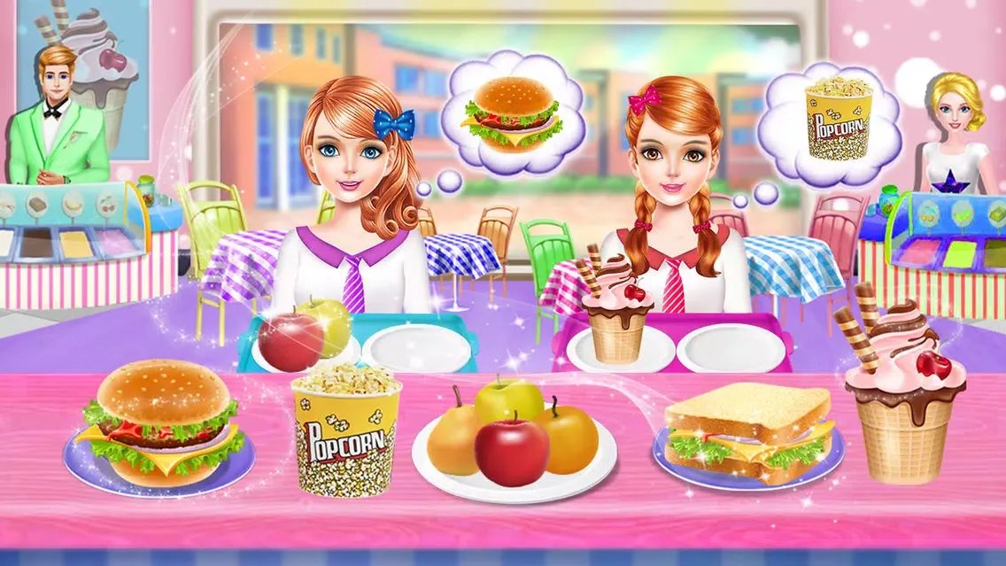 Twins sisters school day fun Screenshots