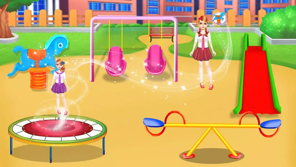 Twins sisters school day fun Screenshots