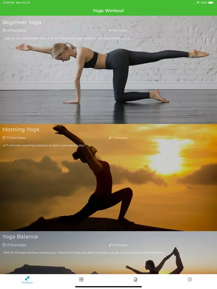 Zrzuty ekranu Yoga Workout Fitness iPad 