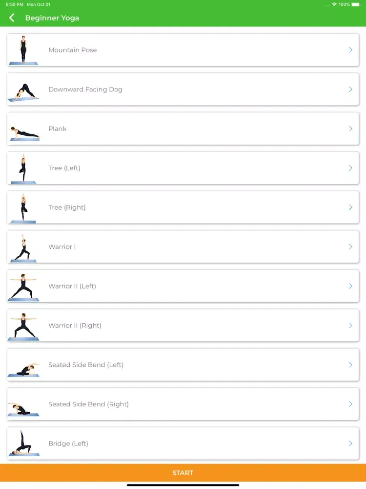 Zrzuty ekranu Yoga Workout Fitness iPad 