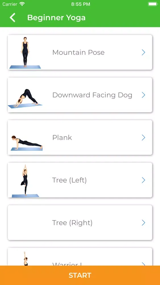Zrzuty ekranu Yoga Workout Fitness